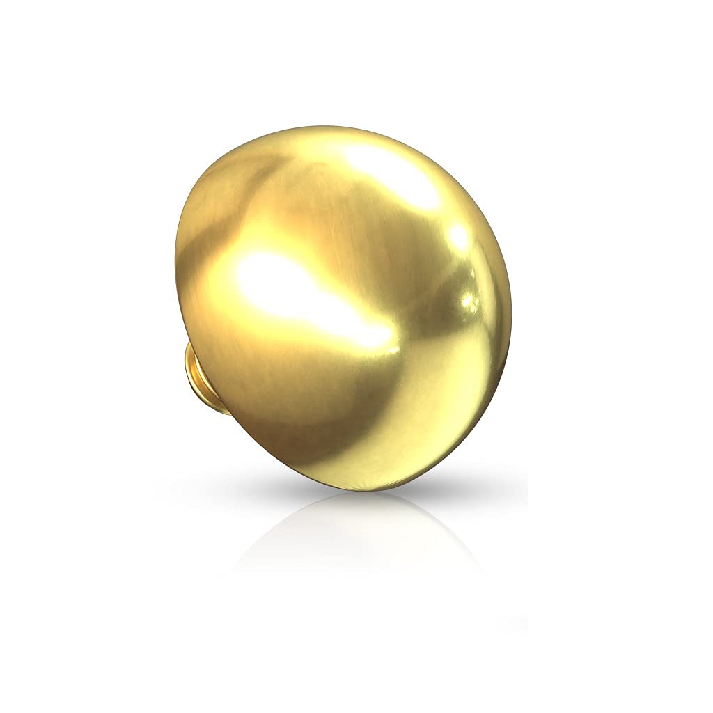 Dermalaufsatz Anchor Echtgold 14 Karat HalbKugel 4mm 5mm GelbGold WeißGold 1,6mm Gewinde HautAnker Skin Diver Implantat Bodypiercing