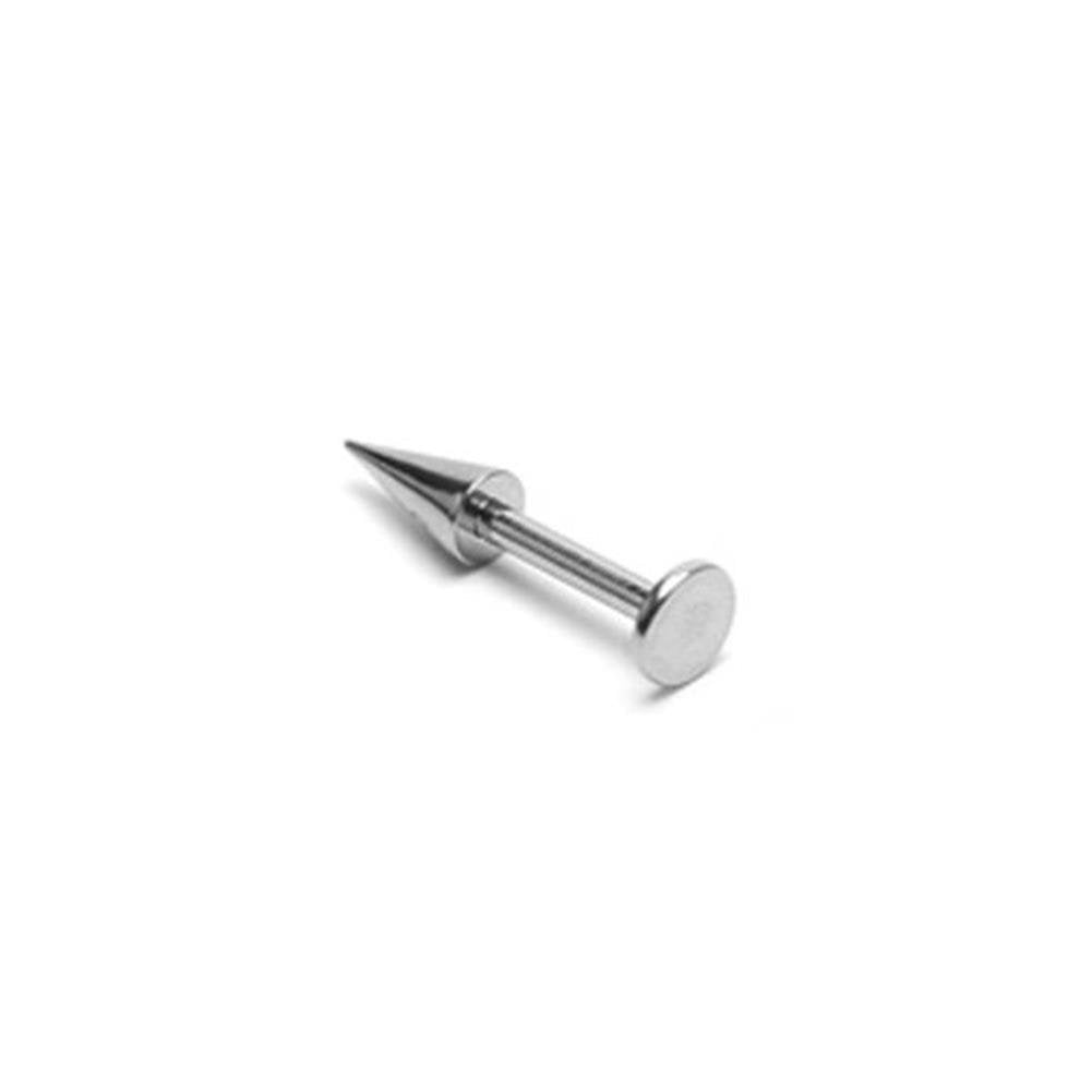LippenPiercing UNIVERSAL Stud Labret Monroe Cartilage Silber glatter Spike Edelstahl Chirurgenstahl 316L Länge 6mm 12mm