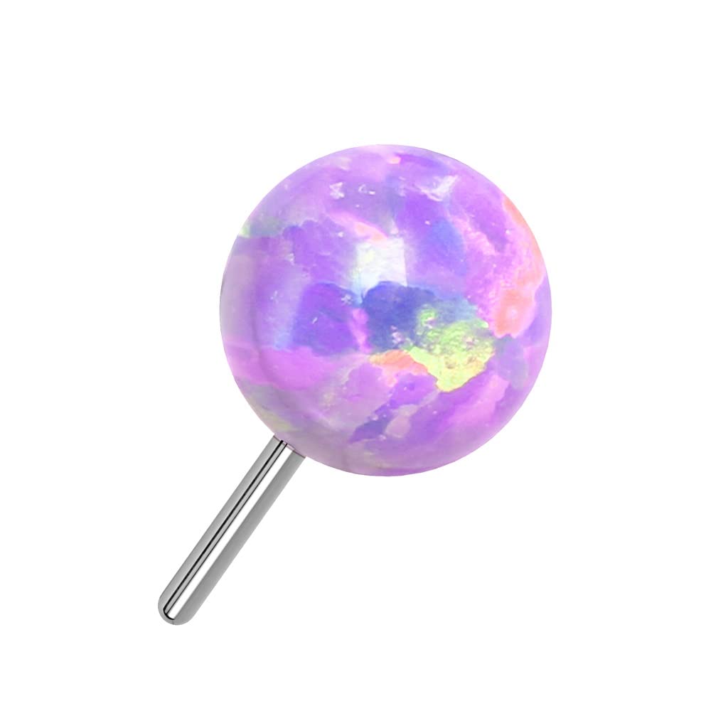 Push-In Aufsatz Opal Ball Titan Grade 23 Piercing Set Mehrfarbig 2mm 3mm 4mm Kugel Ohrstecker Labret Stud Nipple Straight Barbell