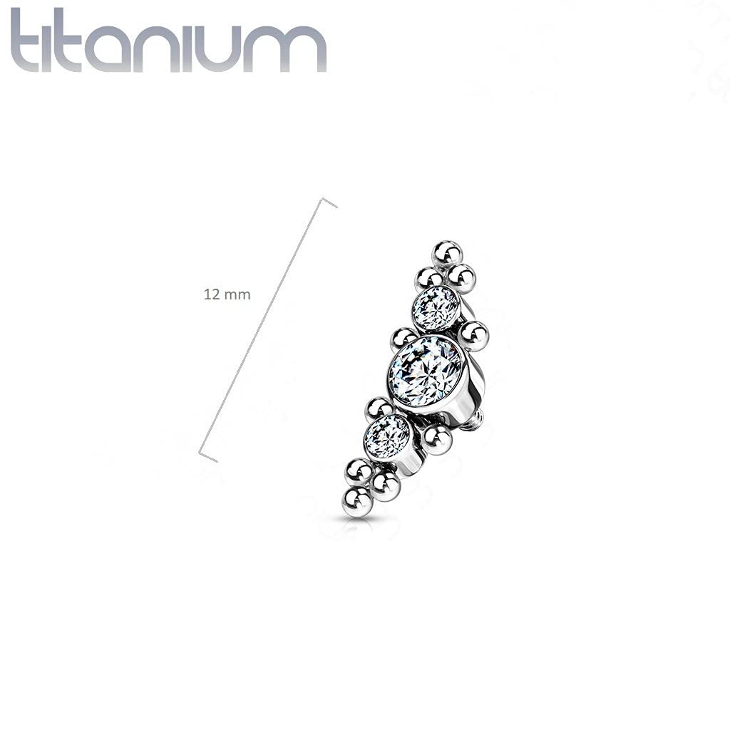 Dermalanchor Aufsatz Zirkonien Titan Grad 23 viele Farben und Stärken Hautanker Skin Diver Implantat Kugel Bodypiercing Zierlich