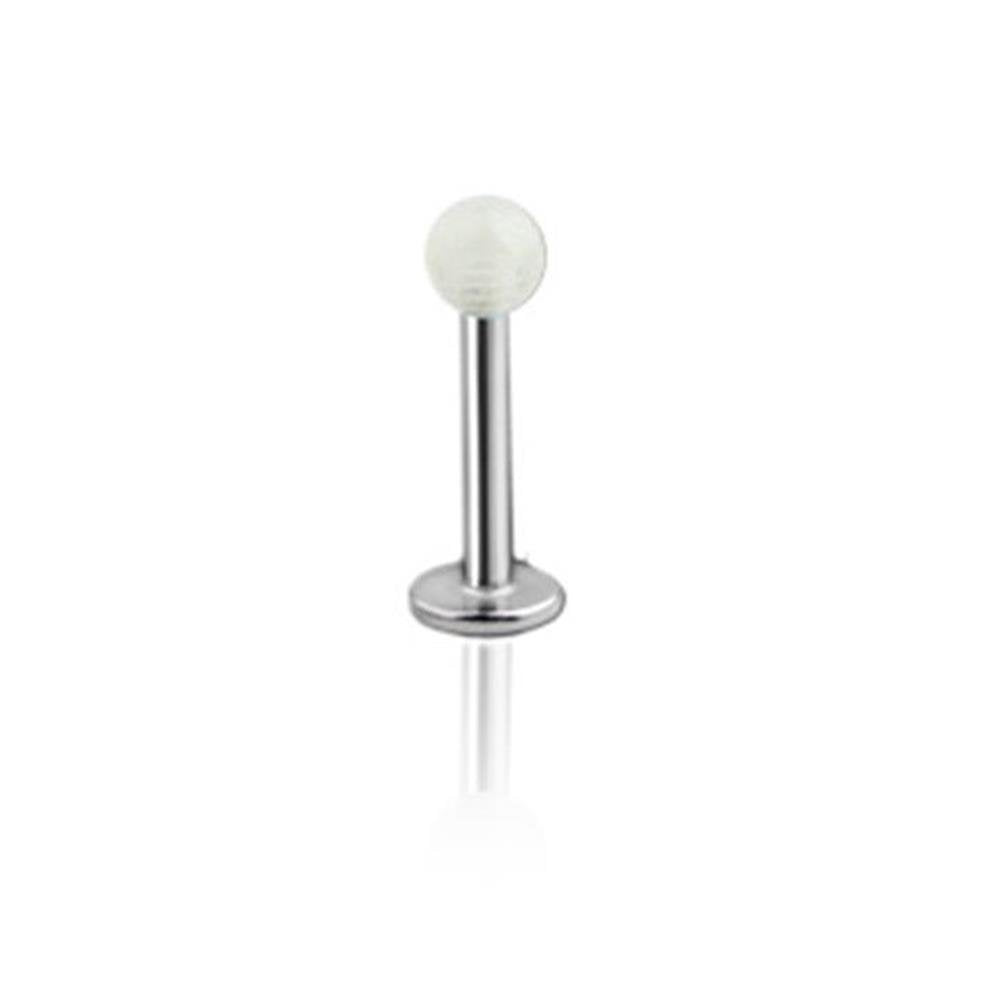 Lippenpiercing UNIVERSAL Stud Labret Monroe Cartilage Ball 3mm oder 4mm leuchtet im Dunkeln Edelstahl Chirurgenstahl 316L