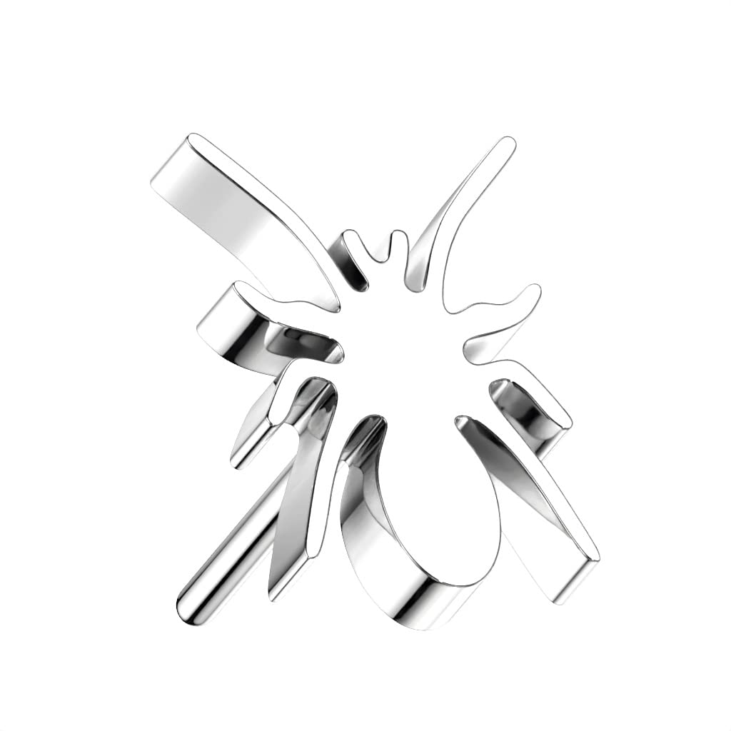 Push-In Aufsatz Spinne Gold Silber Schwarz Titan Grade 23 Piercing Set Mehrfarbig Ohrstecker Labret Stud Straight Barbell Spider
