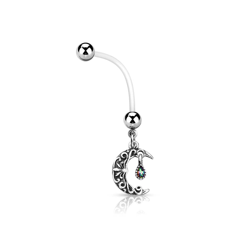 Schwangerschaftspiercing Bauchnabel Piercing Stab Bioplastik - Foto 12