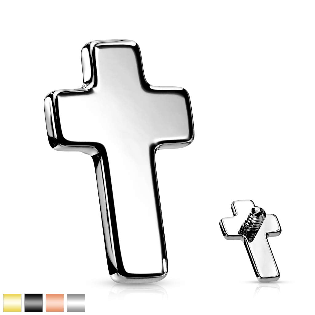 Dermalaufsatz Anchor Kreuz 316L Chirurgenstahl viele Farben, Größen und Stärken HautAnker Skin Diver Implantat Bodypiercing