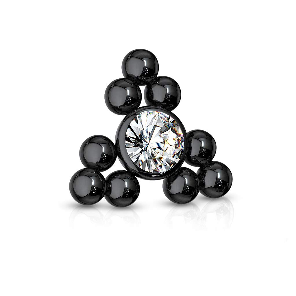 Dermal Anchor Aufsatz Anchor Dreieck Zirkonia 316L Chirurgenstahl viele Farben Hautanker Skin Diver Implantat Stein Kugel Bodypiercing