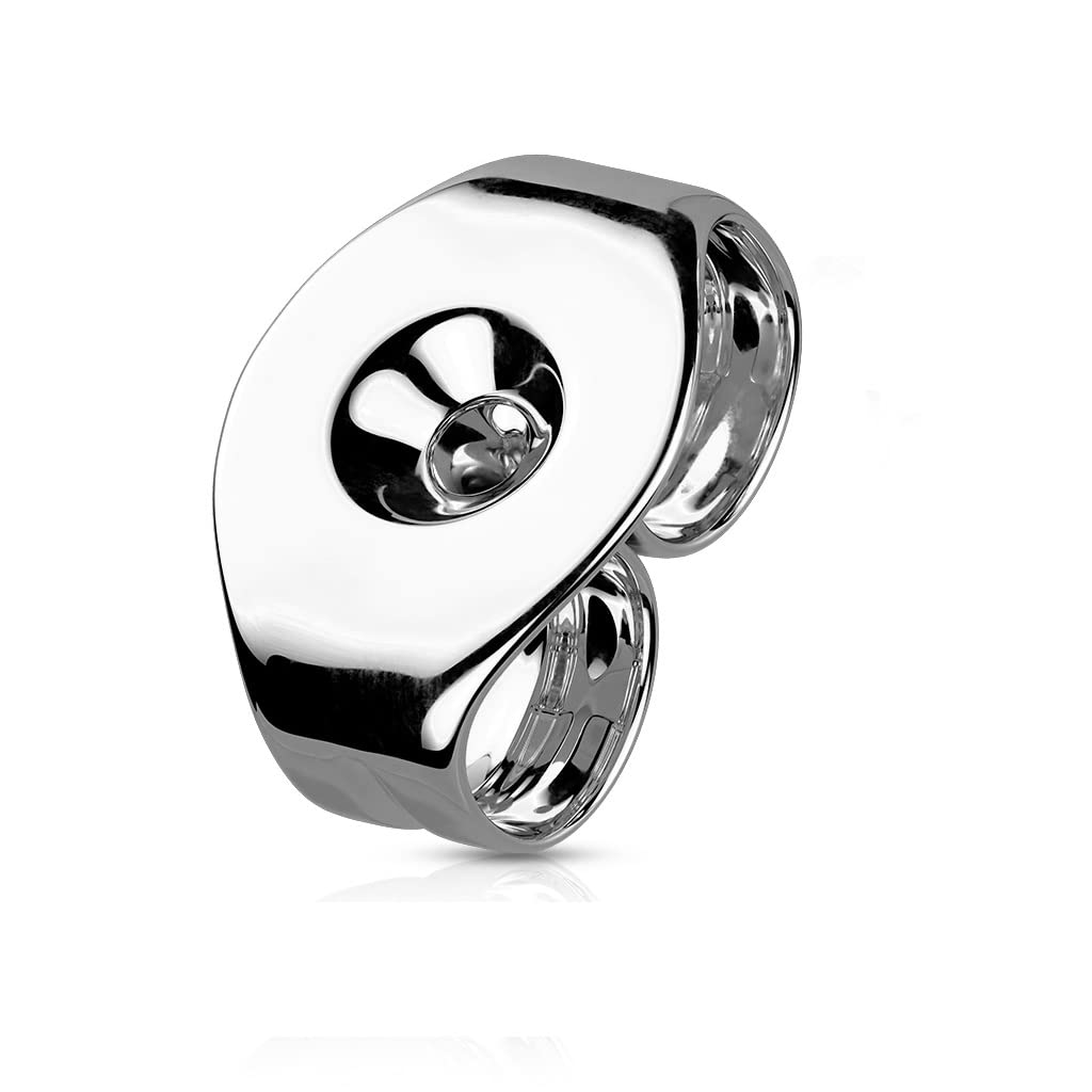 Ersatz Ohrsteckerverschluss Gewindelos Titan Grade 12 6mm x 3mm Gold Silber Kombinierbar Push-In Butterfly