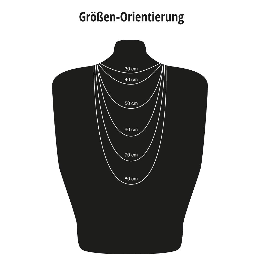 Paula & Fritz® Hals-Kette Damen Edelstahl Silber Gold Schwarz 455-mm Lang viele Breiten Herren-Kette Hals-Schmuck Schlangenkette Frauen Männer-Ketten