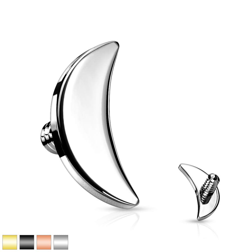 Dermalanchor Aufsatz Mond 316L Chirurgenstahl viele Farben, Größen und Stärken Hautanker Skin Diver Implantat Bodypiercing