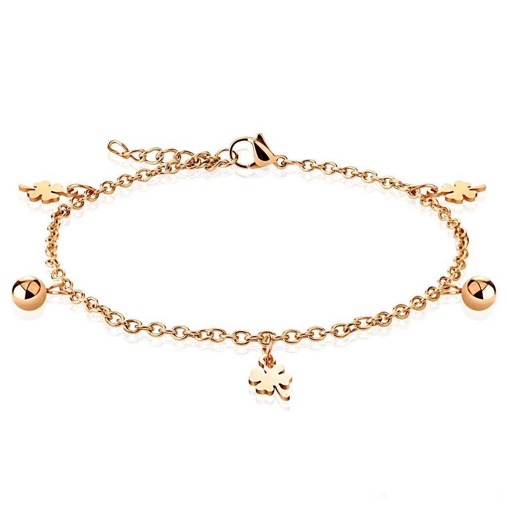 Armband Damen Charms Anhänger 316L Chirurgenstahl 235mm Bettelarmband Armkettchen Armschmuck Fußkette Fußkettchen