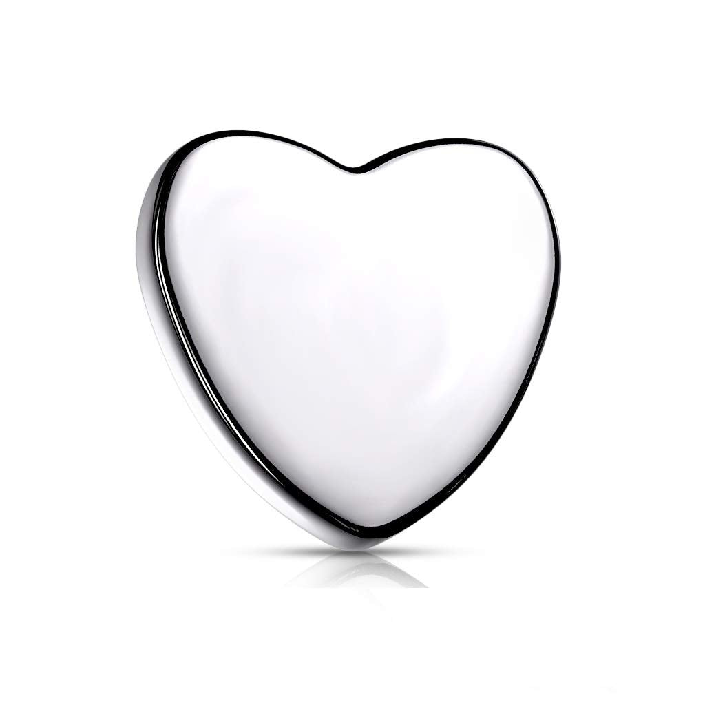 Dermalaufsatz Anchor Herz 316L Chirurgenstahl viele Farben, Größen und Stärken HautAnker Skin Diver Implantat Bodypiercing