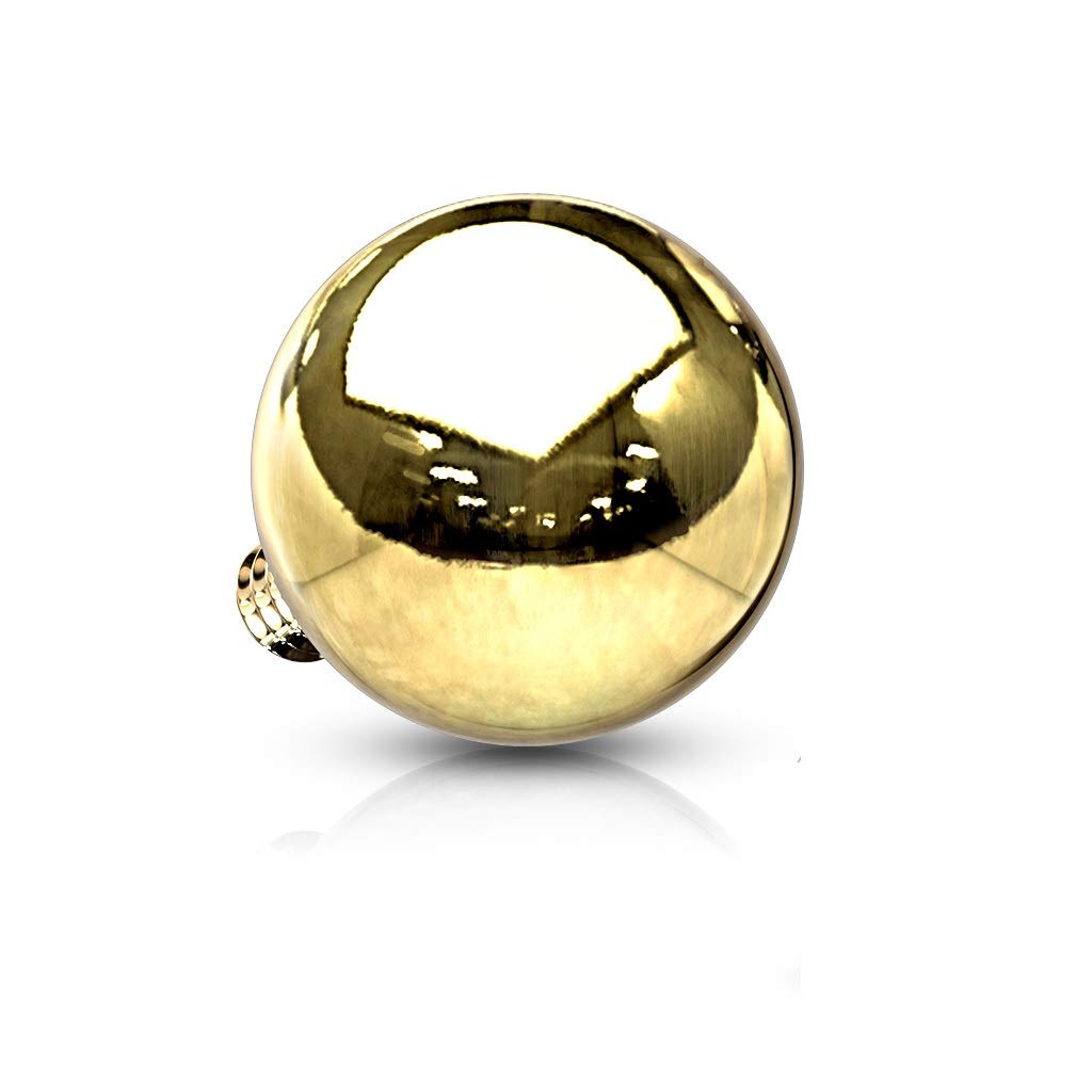 Dermalaufsatz Anchor Echtgold 14 Karat Kugel 3mm GelbGold WeißGold 1,6mm Gewinde HautAnker Skin Diver Implantat Bodypiercing Rund