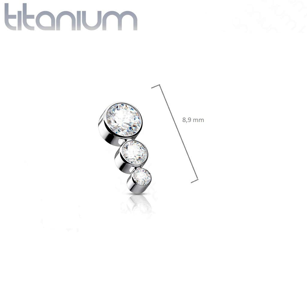 Dermalanchor Aufsatz Zirkonien Titan Grad 23 viele Farben und Stärken Hautanker Skin Diver Implantat Kugel Bodypiercing Zierlich