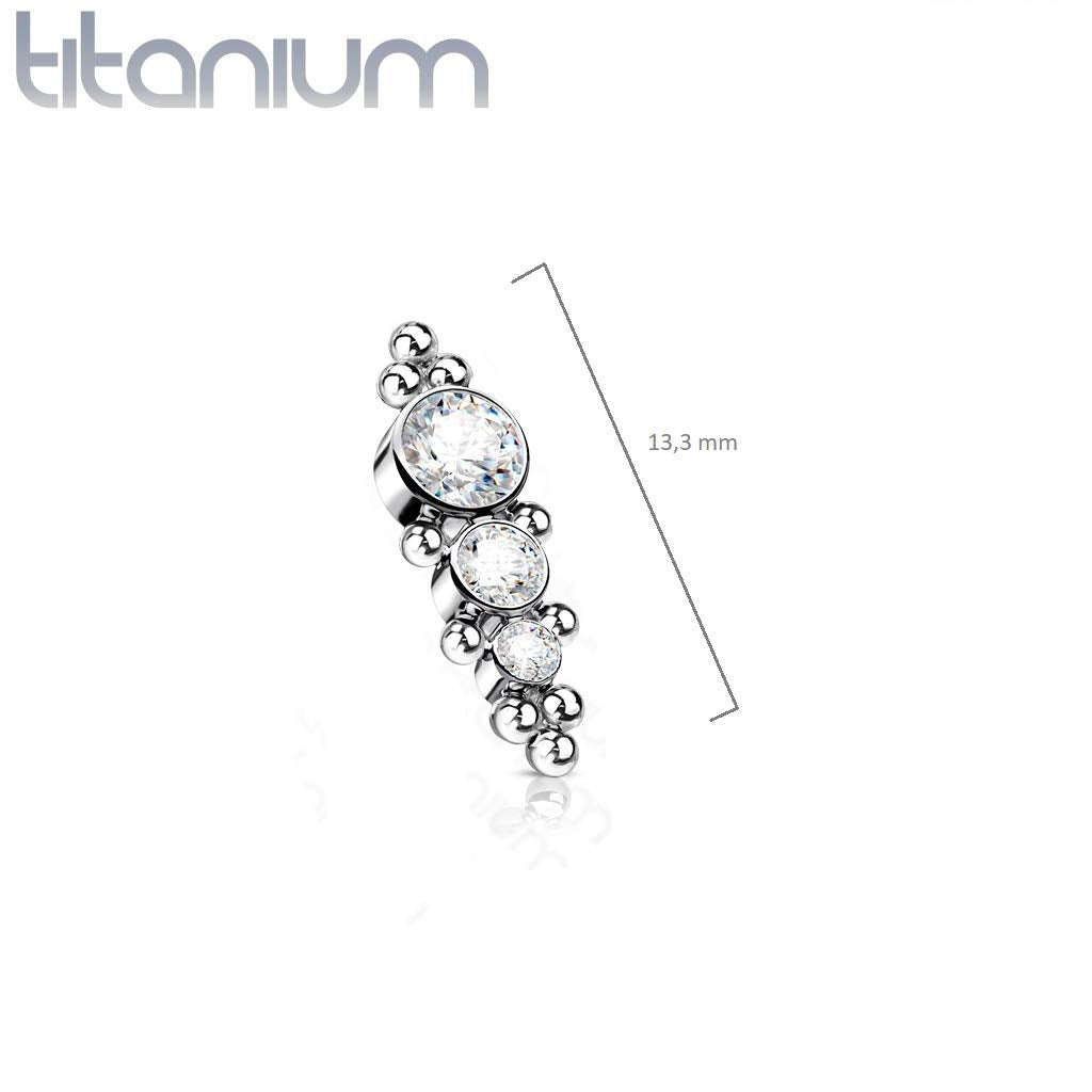 Dermalanchor Aufsatz Zirkonien Titan Grad 23 viele Farben und Stärken Hautanker Skin Diver Implantat Kugel Bodypiercing Zierlich