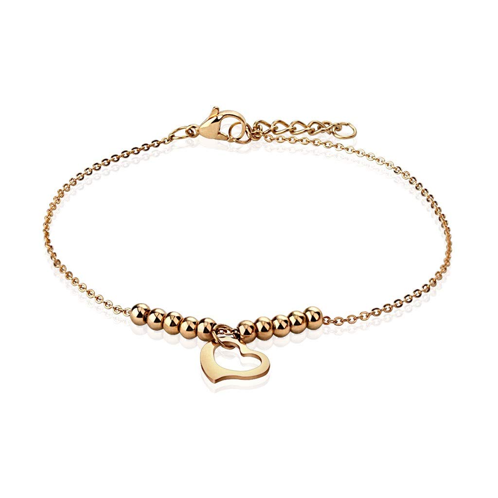 Armband Damen Charms Anhänger 316L Chirurgenstahl 235mm Bettelarmband Armkettchen Armschmuck Fußkette