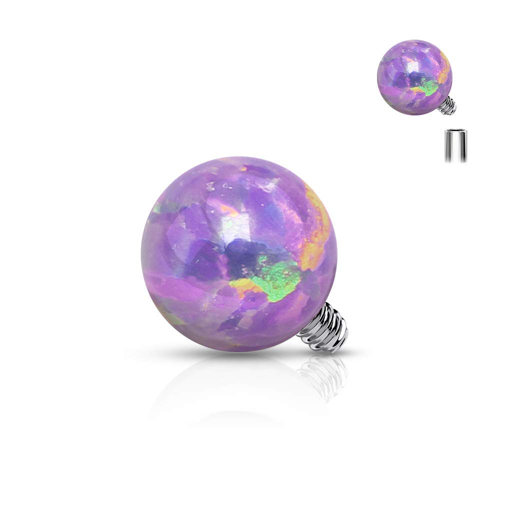 Dermalanchor Aufsatz Opal Kugel 316L Chirurgenstahl viele Farben und Größen Hautanker Skin Diver Implantat Bodypiercing Ball Rund