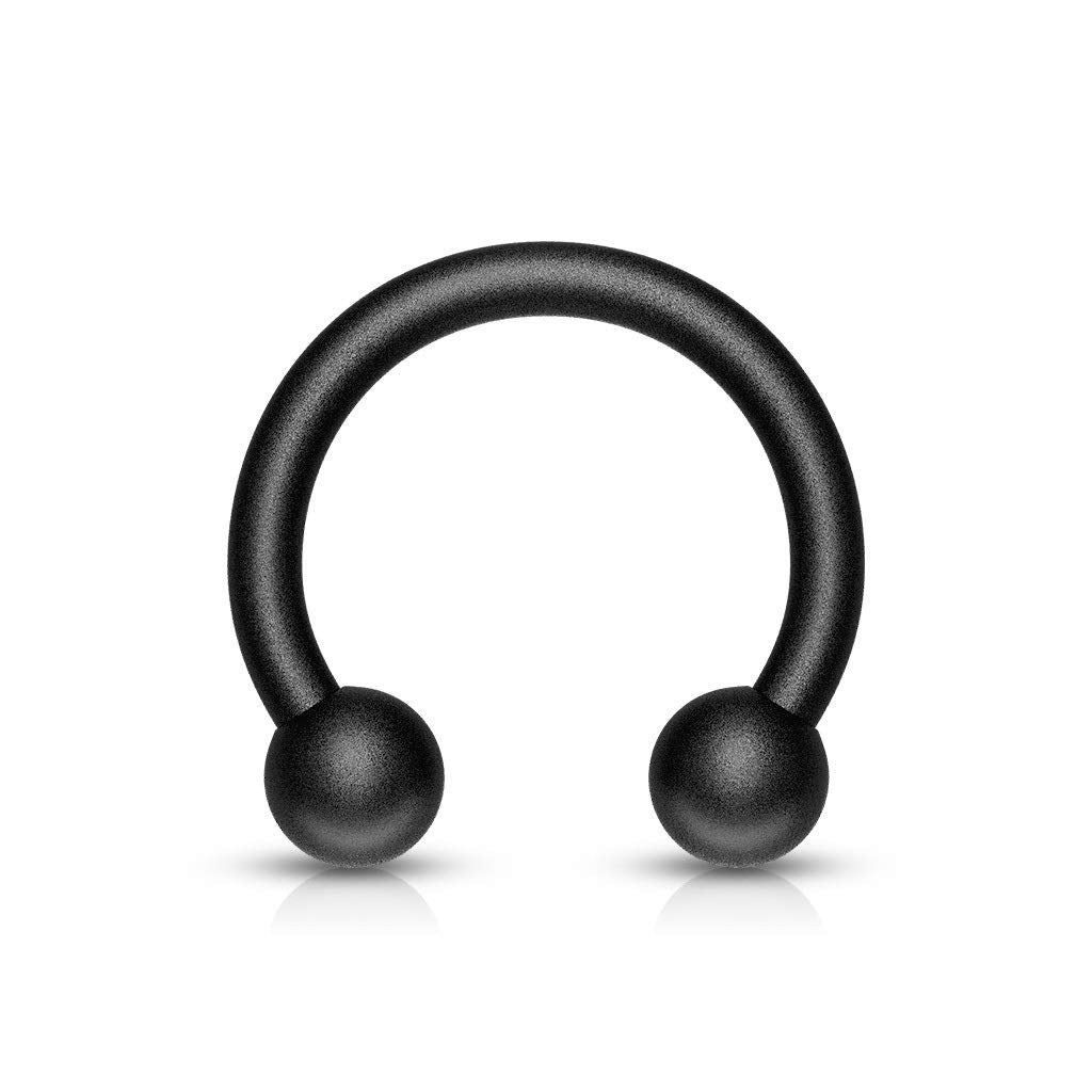 Piercingringchwarz Matt Helix Tragus Nostril Conch Lippe Nase Brusteptum Chirurgenstahl Kugeln Hufeisen