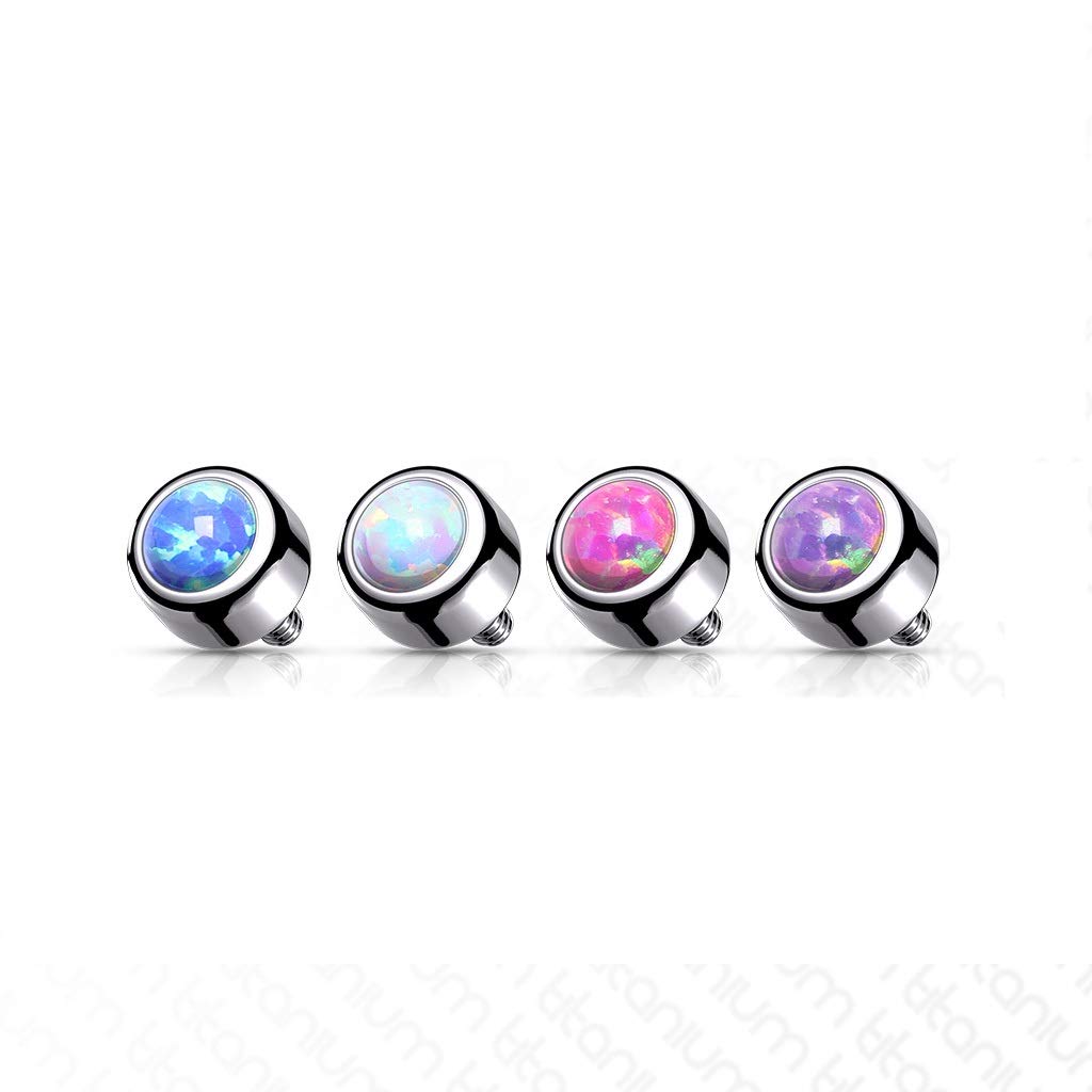 Dermalanchor Aufsatz Opal Titan G 23 viele Farben Größen und Stärken Hautanker Skin Diver Implantat Kugel Bodypiercing Kugel