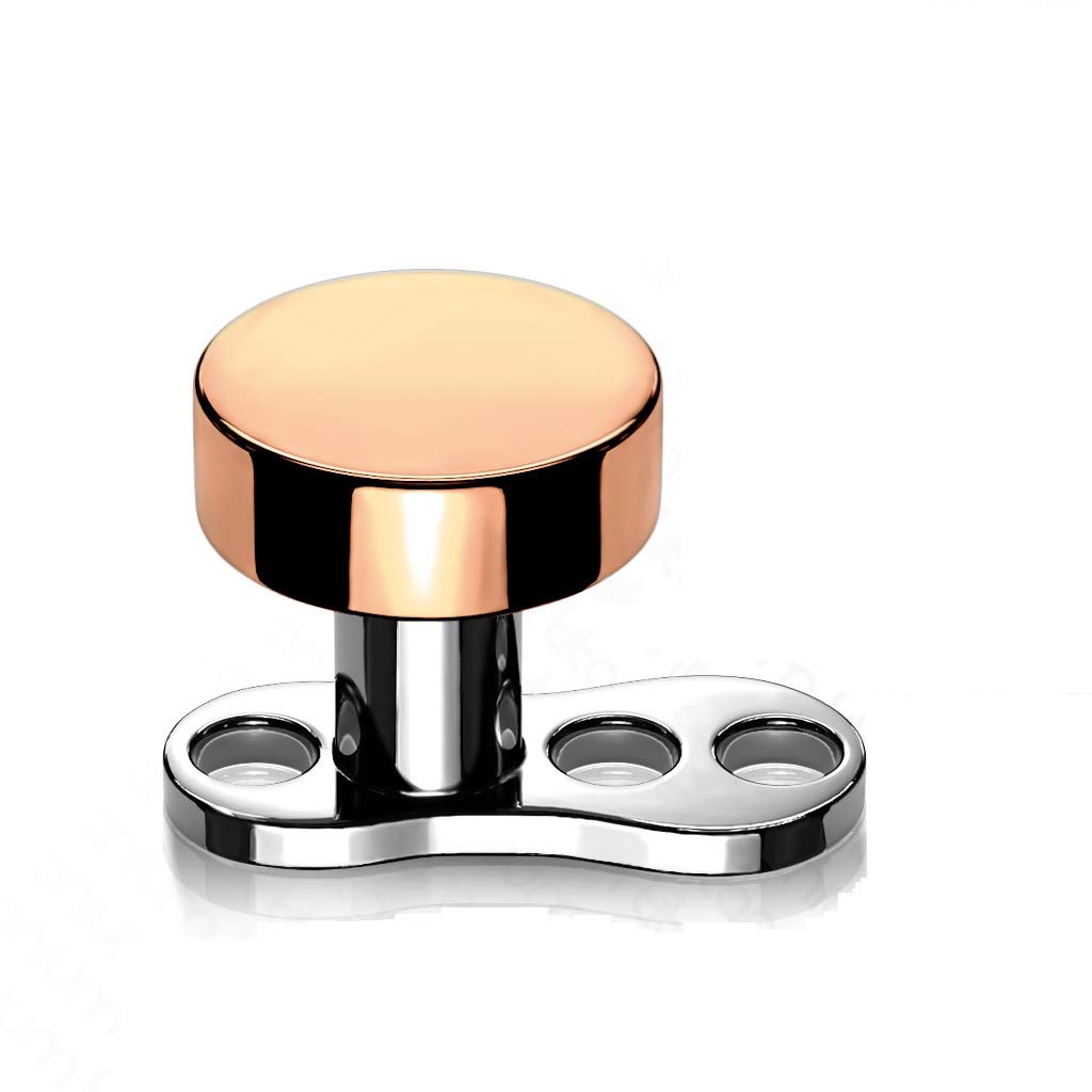 Dermal Anchor Set Hauptplatte UND Aufsatz 3 Loch Mehrfarbig Titan Grad 23 Stabdicke 1,2mm Implantat Skin Diver Tops and Base Erstpiercing