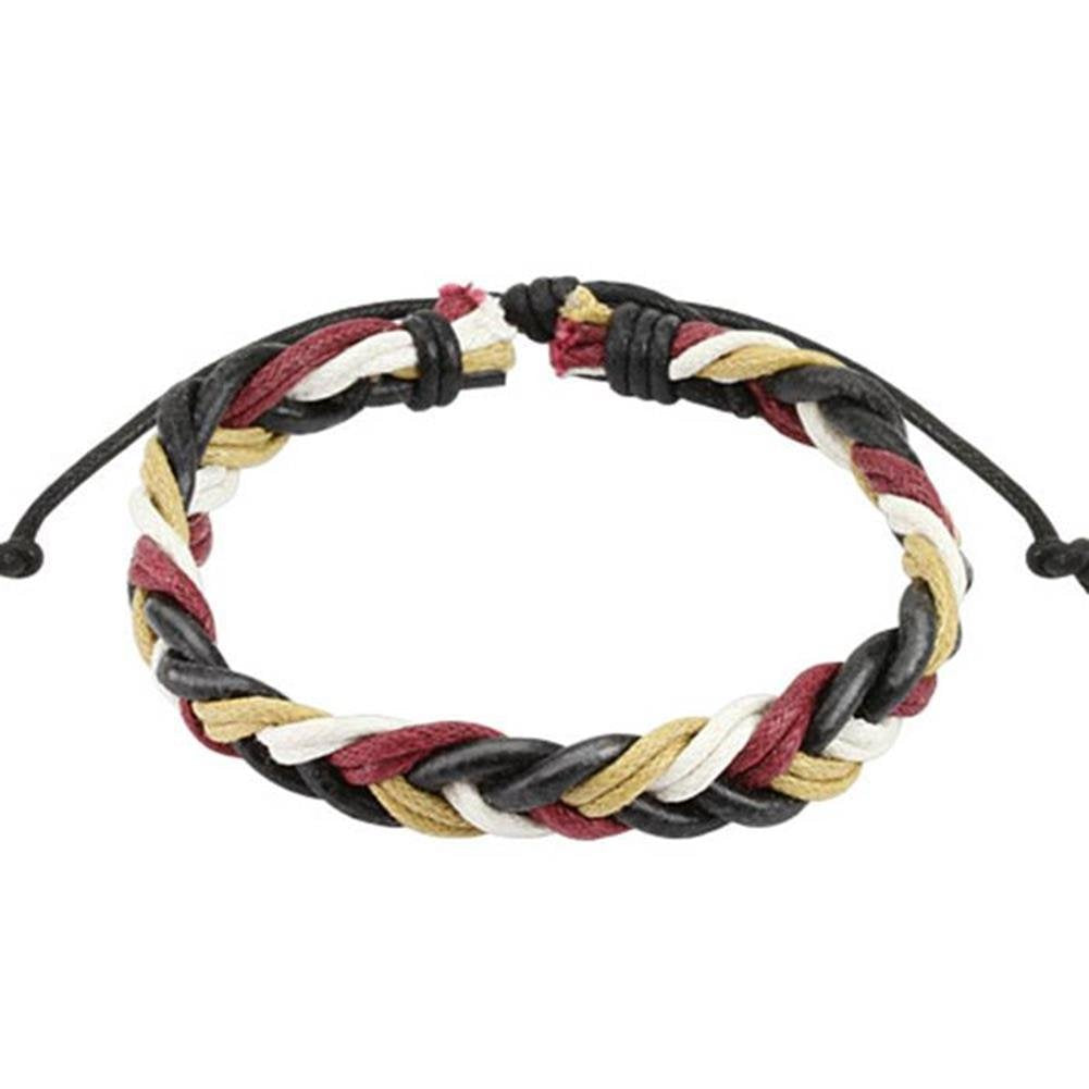 Armband Leder Herren Frauen Mehrfarbig Geflochten Lederband Lederarmband Männer Freundschaftsbänder Lederbänder Schmuck verstellbare Länge
