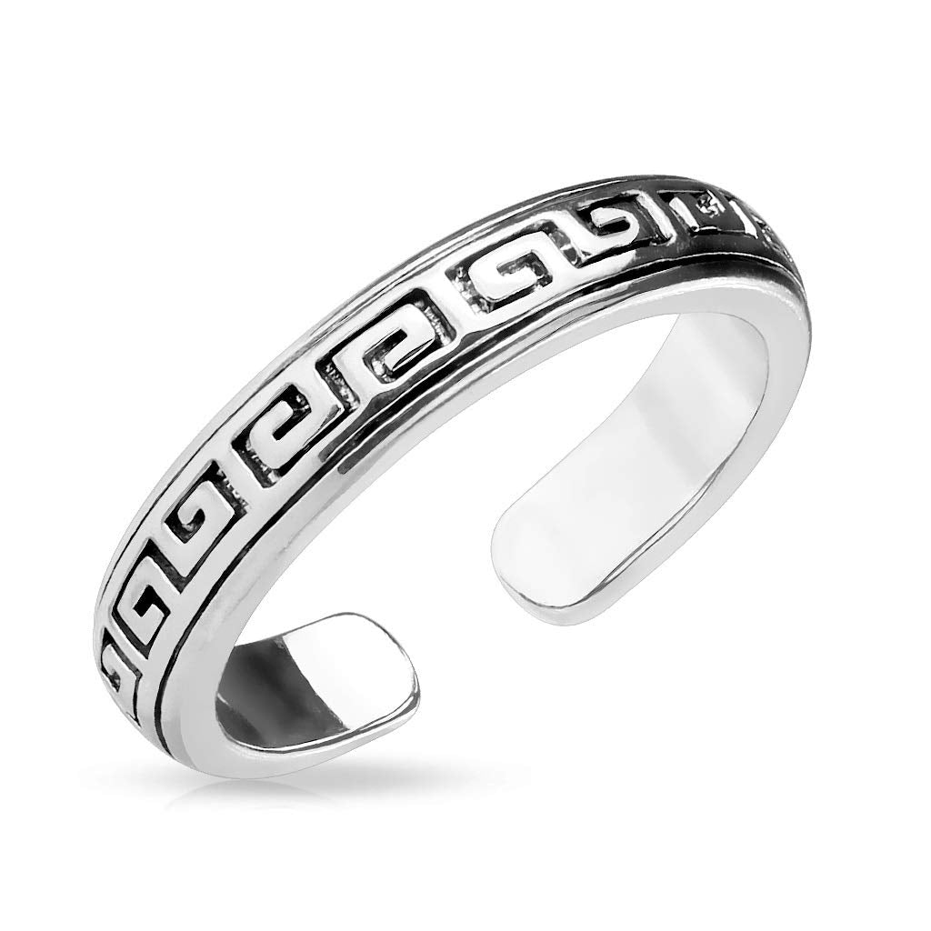 Ring Damen Verstellbar Labyrinth Silber 316L Chirurgenstahl Zehenring Mittelring Partnerring Freundschaftsring Offen Einstellbarer-Ring