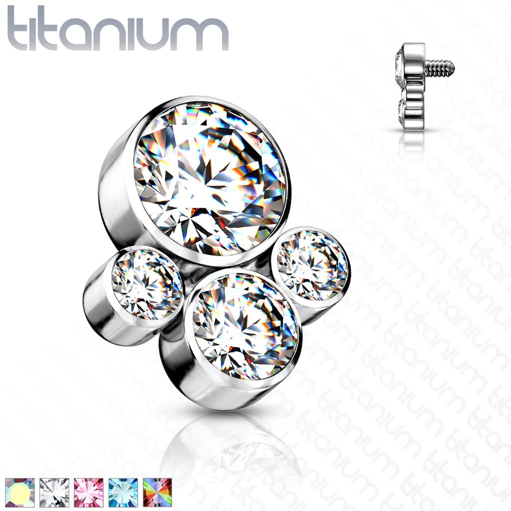 Dermalanchor Aufsatz Tatze Zirkonia Titan G 23 viele Farben und Stärken Hautanker Skin Diver Implantat Kugel Bodypiercing Tier-Pfote