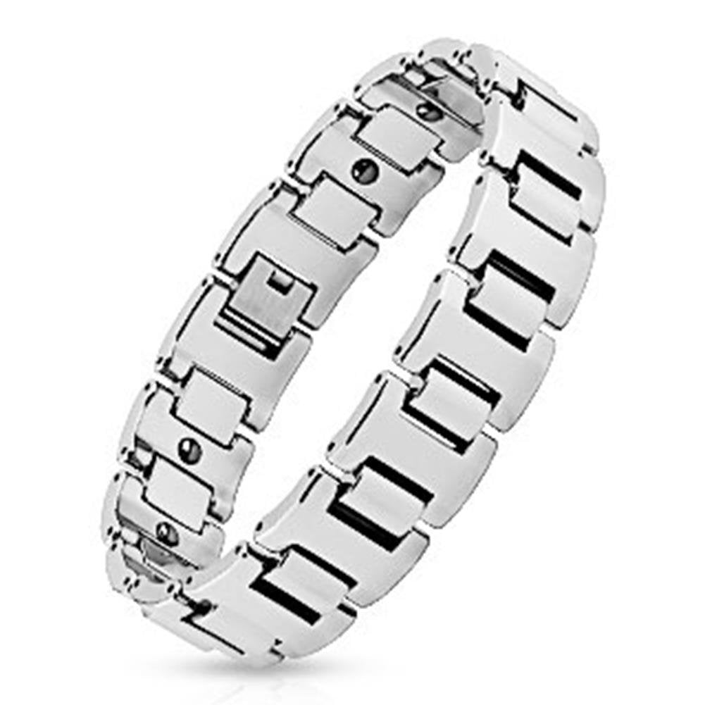 Paula & Fritz? Heavy Armband Silber Tungsten Wolfram H Link L?nge Breite Dicke.