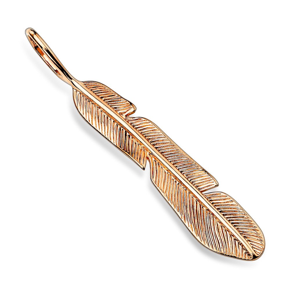 Kettenanhänger Feder 316L Chirurgenstahl Gold Silber Rose HalsKettenanhänger Pendant Damenkettenanhänger HerrenKettenanhänger