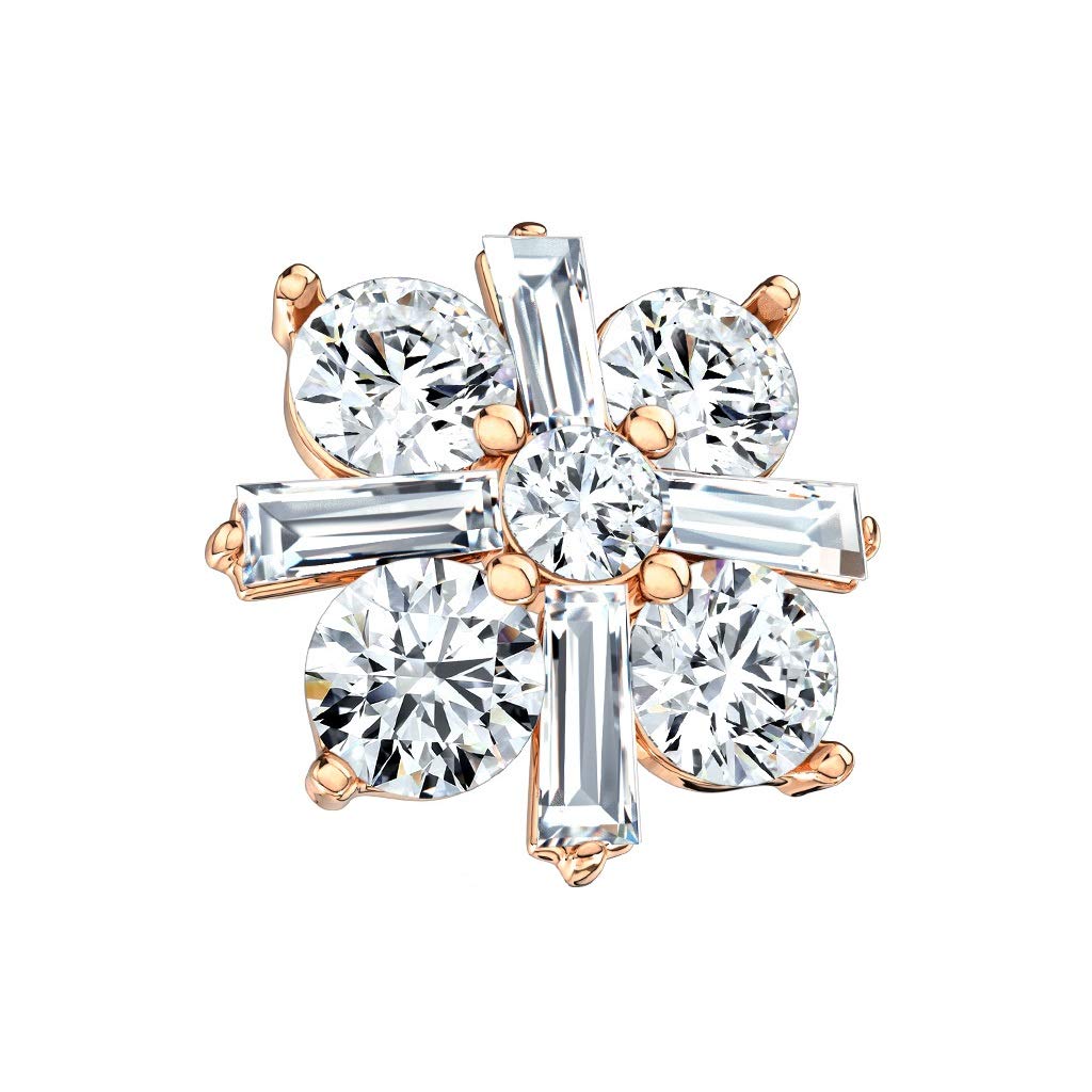 Dermal Anchor Aufsatz Hautanker Implantate Transdermal Microdermal Top Silber gold roségold Kreuz Zirkonia Clear Edelstahl Chirurgenstahl 316L