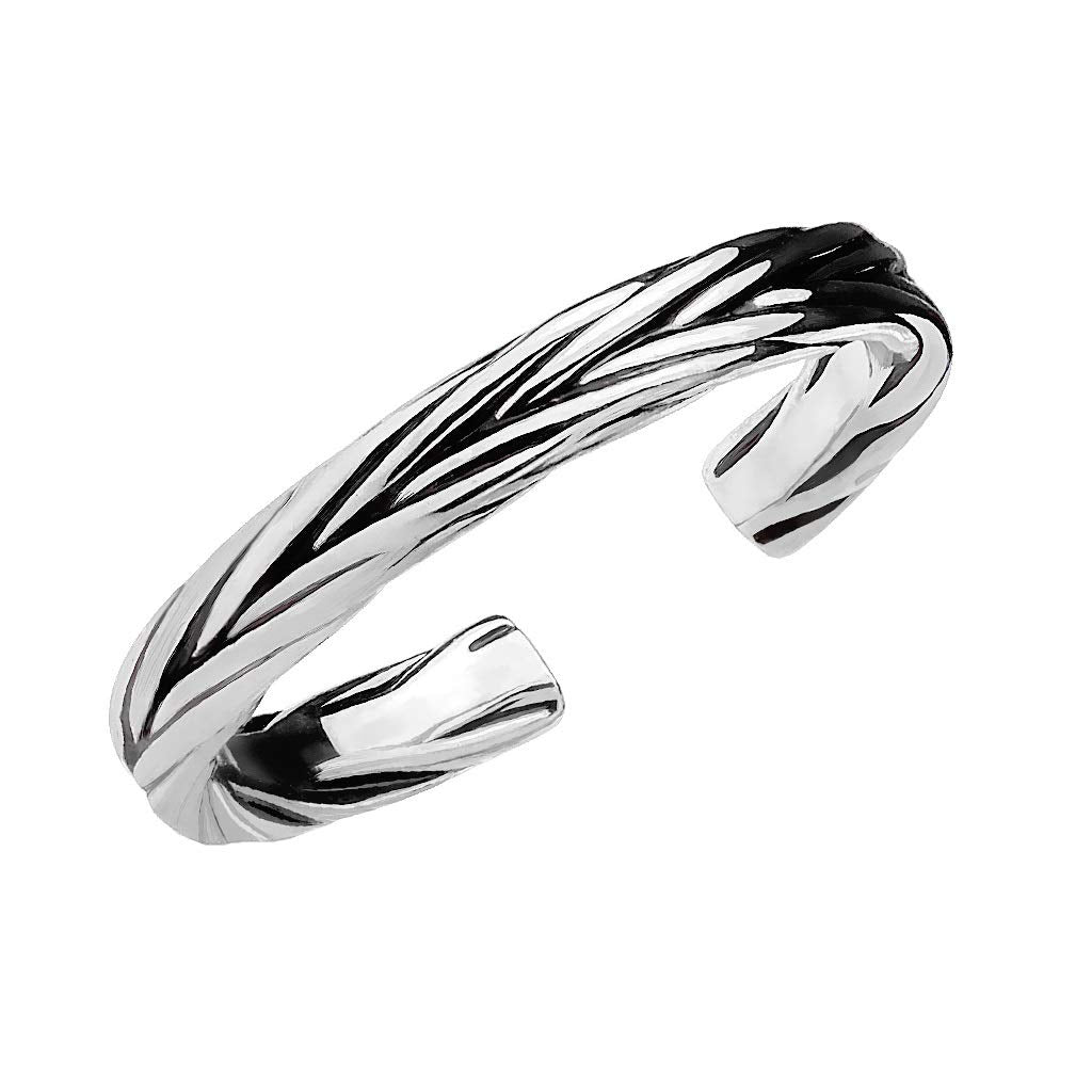 Damenring verstellbar geflochtenes Muster Zehenring Herrenring Edelstahl Chirurgenstahl 316L Gelbgold, Roségold, Silber