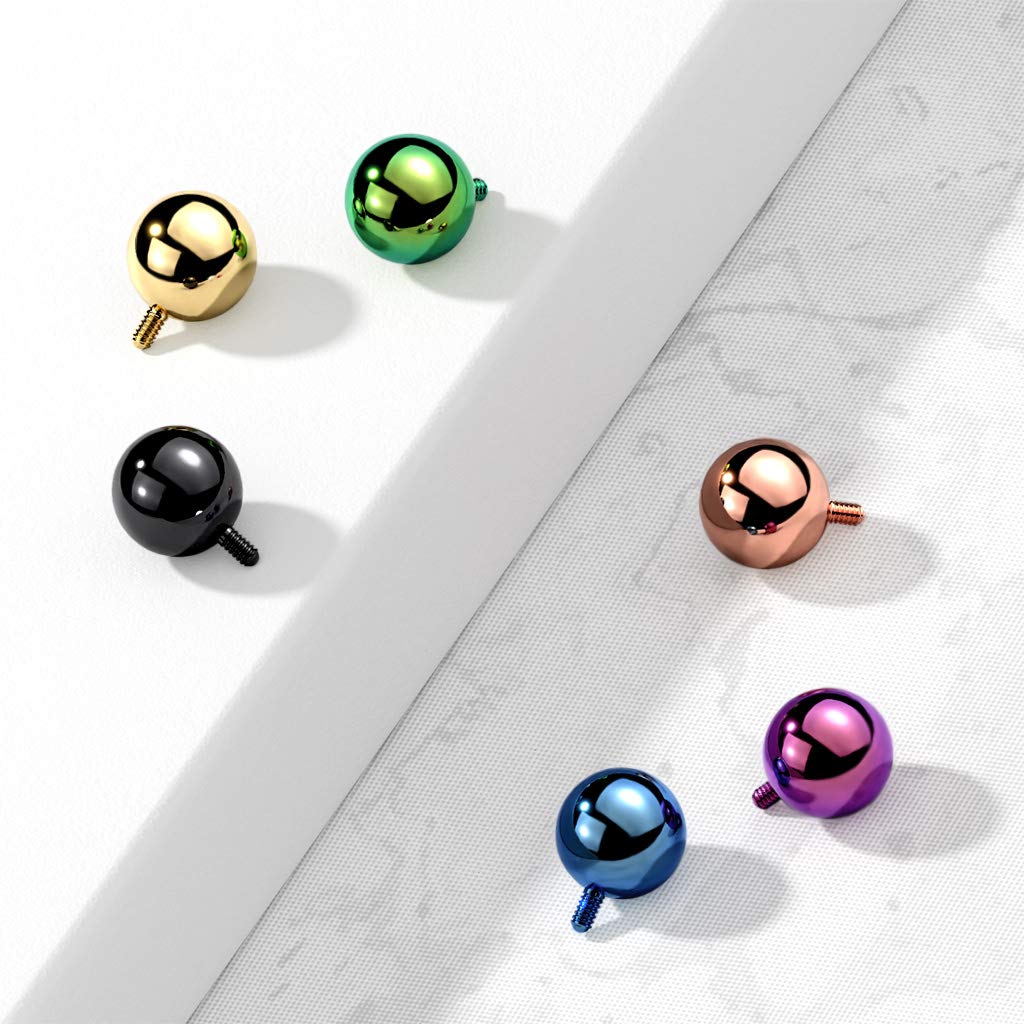 Dermal Anchor Aufsatz Anchor Kugel 316L Chirurgenstahl viele Farben und Größen Hautanker Skin Diver Implantat Bodypiercing