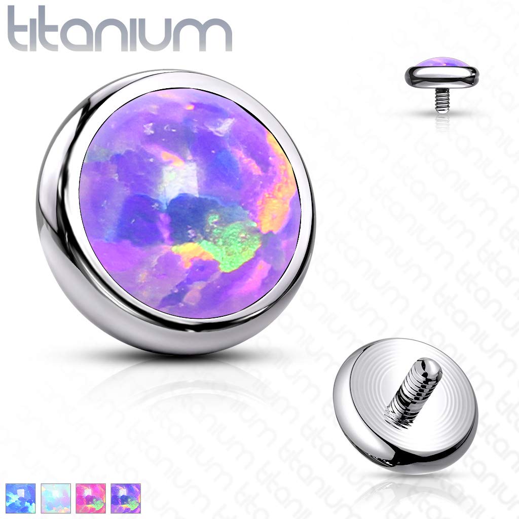Dermalanchor Aufsatz Opal viele Farben Größen und Stärken Titan Grad 23 Hautanker Skin Diver Implantat Kugel Bodypiercing
