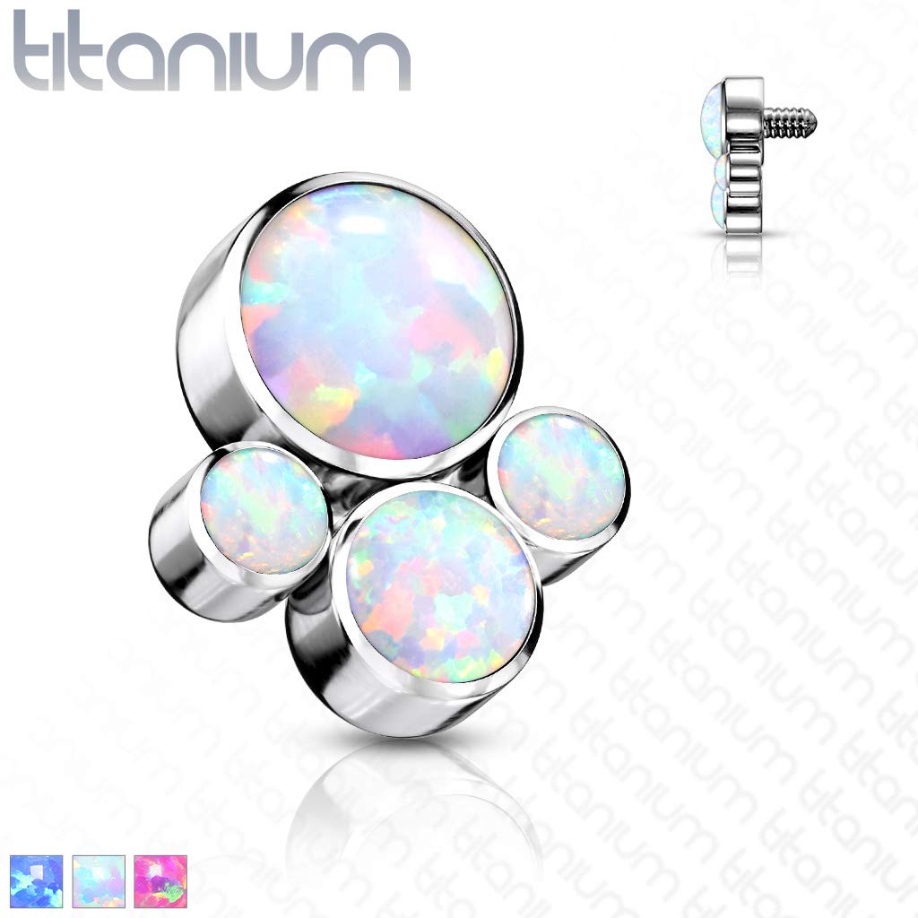Dermalanchor Aufsatz Tatze Opal Titan G 23 viele Farben und Stärken Hautanker Skin Diver Implantat Kugel Bodypiercing Tier-Pfote