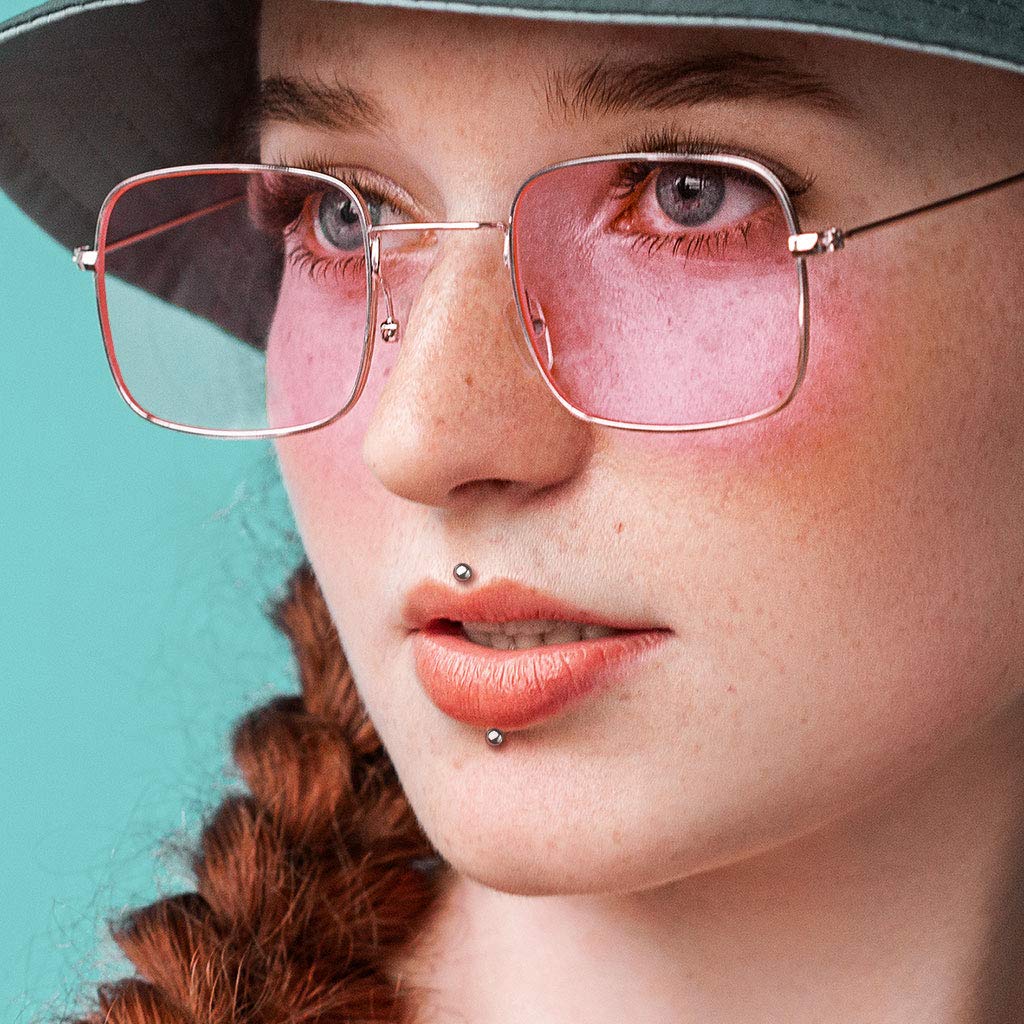 Push-In Labret Piercing Kugel Titan Grade 23 Kugel Piercing Set 0,8mm 1mm 1,2mm Stabdicke Madonna Medusa Monroe Helix Tragus