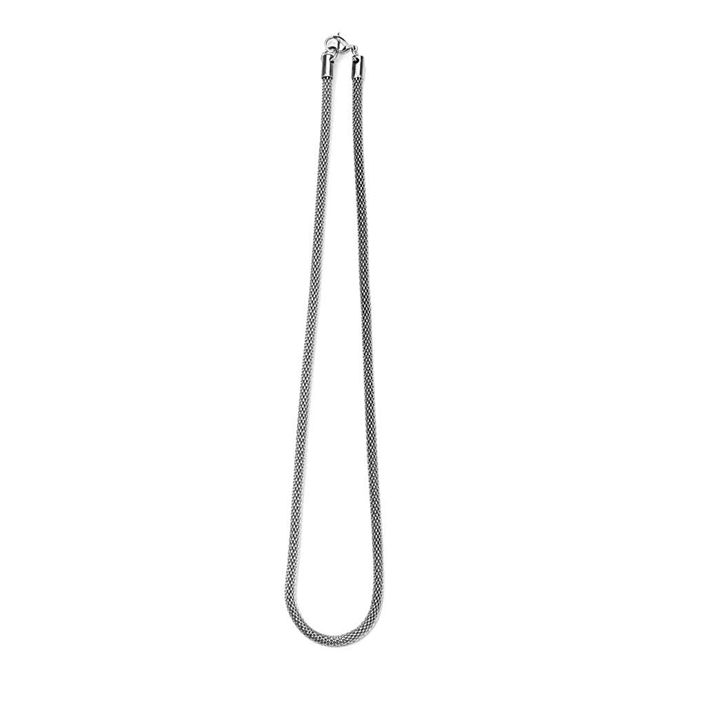 Paula & Fritz® Hals-Kette Damen Edelstahl Silber Gold 505-mm Lang viele Breiten Herren-Kette Hals-Schmuck Netzkette Frauen-Ketten Männer-Ketten