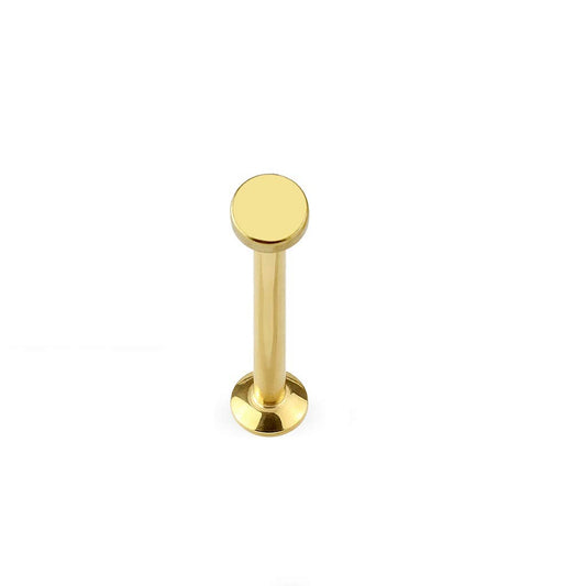 Paula & Fritz® UNIVERSAL Stud Labret Monroe Cartilage Flatball 4mm Gold roségold schwarz Silber Edelstahl Chirurgenstahl 316L Länge 4mm - 8mm