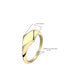 Ring Damen Siegelring Gold Silber 316L Chirurgenstahl Größe 49 (15,6) - 59 (18,8) 8,5 breit