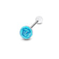 Paula & Fritz® ZungenPiercing Barbell 16mm lang Chirurgenstahl Ball mit Rose