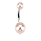 Bauchnabelpiercing Bananabell Bauch-Piercing Synthetische Perlen matt Weiß Pink Schwarz Edelstahl Chirurgenstahl 316L