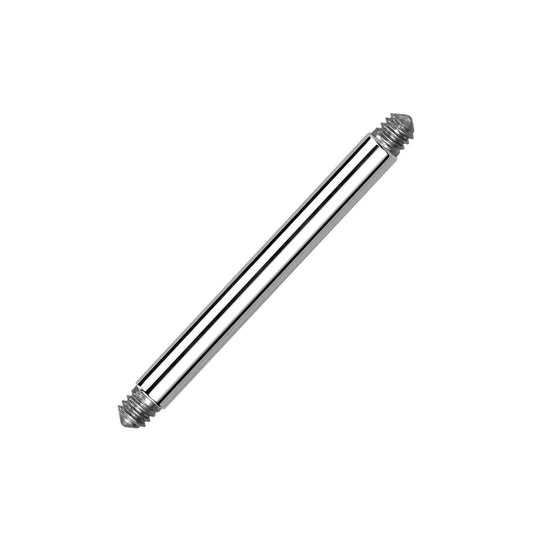 Paula & Fritz® Piercing Ersatz-Stab Titan-IUM Grade 23 Außengewinde 1,2-mm 1,6-mm Stärke Kombinierbar Gerade Barbell Gewinde-Hantel Zungen-Piercing