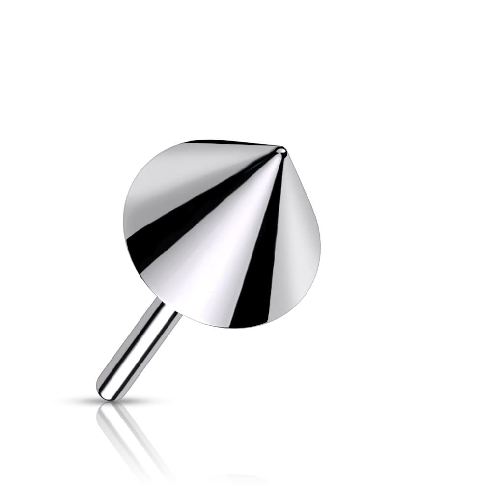 Push-In Aufsatz Spike Silber Titan Grade 23 Piercing 3mm x 3mm 3mm x 4mm Größe Ohrstecker Labret Stud Nipple Straight Barbell