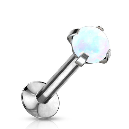 Push-In Labret Piercing Kugel Opal Chirurgenstahl 316L Ball Set 0,8mm 1mm 1,2mm Stabdicke Madonna Medusa Monroe Helix Tragus Dahlia