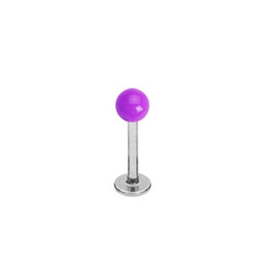 UNIVERSAL Lippenpiercing Stud Labret Monroe Cartilage Edelstahl Chirurgenstahl 316L Kugel Acryl kräftige Farben