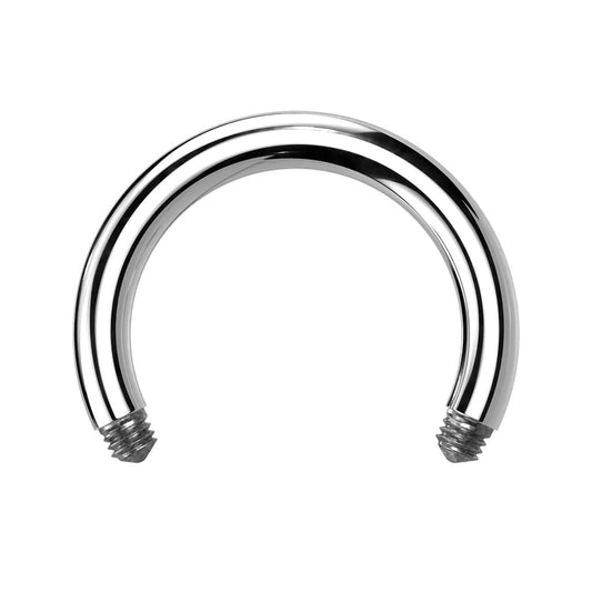 Paula & Fritz® Piercing Ersatz-Stab Hufeisen Titan-IUM Grade 23 Außen-Gewinde 1,2-mm 1,6-mm Stärke Kombinierbar Circular Barbell Gebogen Septum-Piercing