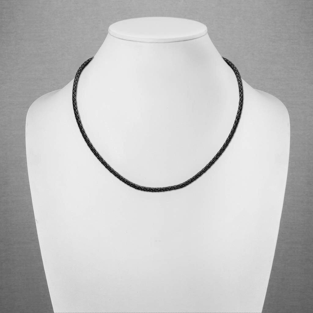 Halskette Kunstleder Blau-Schwarz Schwarz Pink Weis 508-mm Lang 3-mm Breit Herrenkette Halsschmuck Frauenketten Geflochten