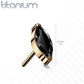 Push-In Aufsatz Trofen Zirkonia Titan Grade 23 Piercing 4,5mm Set Mehrfarbig Ohrstecker Labret Stud Nipple Straight Barbell Träne
