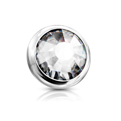 Dermalaufsatz Anchor Kristall viele Farben Größen und Stärken 316L Chirurgenstahl HautAnker Skin Diver Implantat Kugel