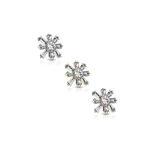 Dermal Anchor Aufsatz Anchor Zirkonia Blume 316L Chirurgenstahl viele Farben Hautanker Skin Diver Implantat Kugel Blüte Flower