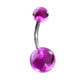 Bauchnabelpiercing Doppelte Acrylkugel Bananabell Bauchpiercing Edelstahl Chirurgenstahl 316L 5x8mm viele Farben
