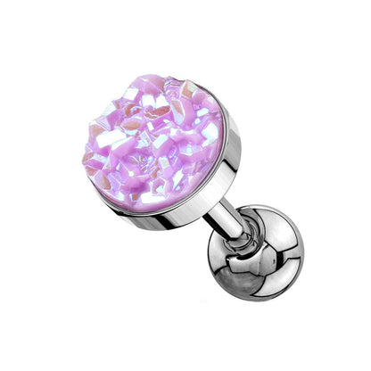 Cartilage Piercing Straight Barbell Rings Aufsatz unregelmäßiger Strass Edelstahl Chirurgenstahl 316L