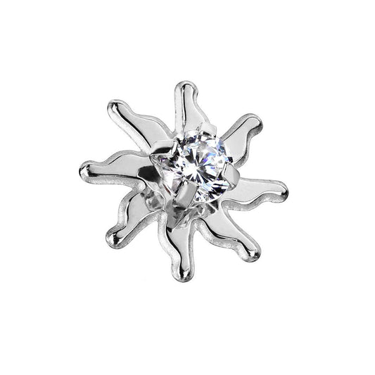 Dermalanchor Aufsatz Hautanker Implantate Transdermal Microdermal Top Silber gelb-Gold schwarz Sonne Zirkonia Clear Edelstahl Chirurgenstahl 316L